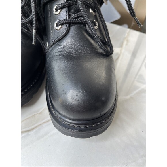 vtg harley davidson Black Leather Moto  Boots Uk 7.5 Eu 41 Men Us 8.5 Women 10 main image 7